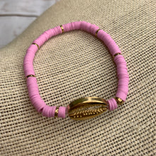 Load image into Gallery viewer, Purple Rubber Shell Bracelet