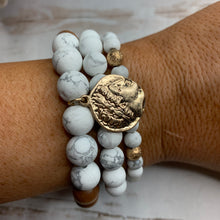 Load image into Gallery viewer, White/Wood Bracelet Set