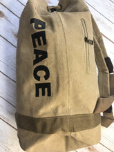 Load image into Gallery viewer, Beige Canvas Military Style Backpack - SALE!
