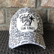 Load image into Gallery viewer, Cheetah Good Times Tan lines - Distressed Cap Hat