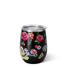 Load image into Gallery viewer, Fleur Noir SWIG 14oz Stemless Wine Cup