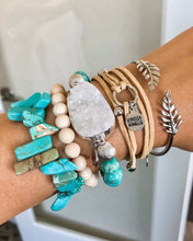 Load image into Gallery viewer, KINSLEY Stone Collection - Silver Aqua Marine Bracelet S/M