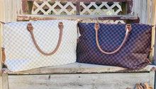 Load image into Gallery viewer, Brown Checked Weekender!