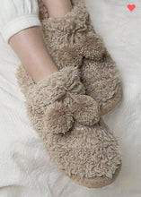 Load image into Gallery viewer, Taupe Fuzzy Slippers