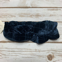 Load image into Gallery viewer, Navy Velvet Burnout Headband