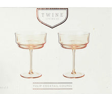 Load image into Gallery viewer, Tulip Cocktail Coupes - Set of 2. Amber.