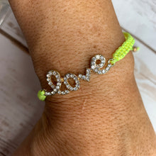 Load image into Gallery viewer, Neon Yellow Love Cord Bracelet