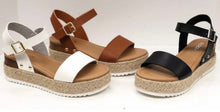 Load image into Gallery viewer, Sale! Size 6 or 6.5 - White Ankle Strap Wedge Sandal