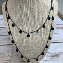 Load image into Gallery viewer, Sale! Black Coin Layered Necklace