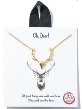 Load image into Gallery viewer, Sale! 18k Gold Deer Pendant Necklace