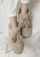 Load image into Gallery viewer, Taupe Fuzzy Slippers