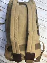 Load image into Gallery viewer, Beige Canvas Military Style Backpack - SALE!
