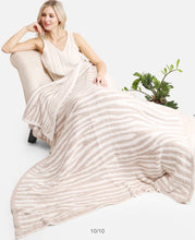 Load image into Gallery viewer, Cozy Zebra Blanket Beige/White - 60x50