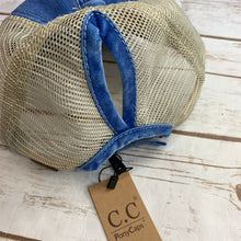 Load image into Gallery viewer, Sale! Blue Distressed Baseball Cap