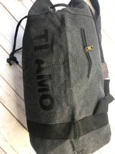 Load image into Gallery viewer, Black Canvas Military Style Backpack