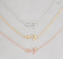 Load image into Gallery viewer, Sale! 18k Rose Gold Anchor Necklace