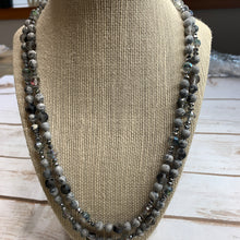 Load image into Gallery viewer, Grey Natural Stone Necklace