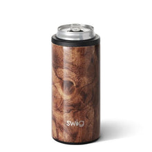 Load image into Gallery viewer, Sale! Black WALNUT SWIG Skinny Can Cooler