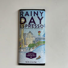 Load image into Gallery viewer, Seattle Chocolates - Rainy Day Espresso Dark Chocolate Truffle Bar 2.5oz.