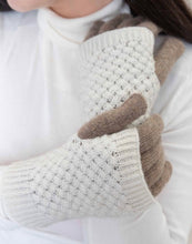 Load image into Gallery viewer, Ivory/Mocha Two Tone Gloves