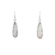 Load image into Gallery viewer, Kinsley Druzy Collection - Silver Ice Drop Earrings