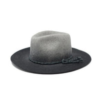 Load image into Gallery viewer, Black Ombre Brimmed Wool Felt Hat.