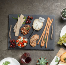 Load image into Gallery viewer, Slate Cheese Board w Handles - 15.5 x 12.