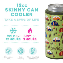 Load image into Gallery viewer, Sale! Happy Camper SWIG 12oz Skinny Can Cooler
