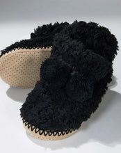 Load image into Gallery viewer, Black Fuzzy Slippers - SALE!