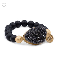 Load image into Gallery viewer, Kinsley Coal Bracelet S/M - Stone Collection