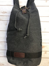 Load image into Gallery viewer, Black Canvas Military Style Backpack