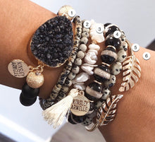 Load image into Gallery viewer, Kinsley Coal Bracelet S/M - Stone Collection