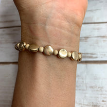 Load image into Gallery viewer, Sale! White Multi Gold Stretch Bracelet