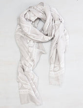 Load image into Gallery viewer, Sale! Grey Light Paisley Scarf