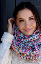 Load image into Gallery viewer, Multi Colored Knit Infinity Scarf