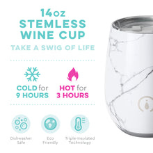 Load image into Gallery viewer, Marble Slab SWIG 14oz Stemless Wine Cup