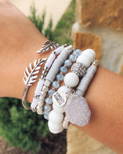 Load image into Gallery viewer, KINSLEY Stone Collection - Silver Ashen Bracelet S/M