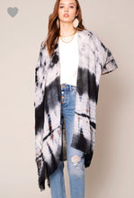 Load image into Gallery viewer, Sale! Black Long TieDye Kimono