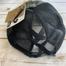 Load image into Gallery viewer, Black Camo Crisscross Hat