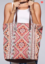Load image into Gallery viewer, Brown Beaded Multi Colored Tote