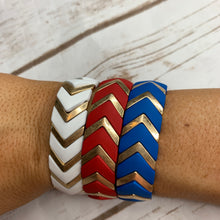Load image into Gallery viewer, Blue/Gold Stretch Bracelet