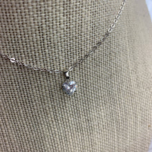 Load image into Gallery viewer, Sterling Silver CZ Heart Necklace