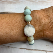 Load image into Gallery viewer, Sale! Mint Druzy Bead Bracelet