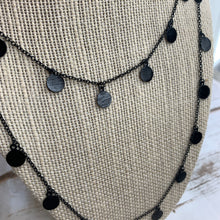 Load image into Gallery viewer, Sale! Black Coin Layered Necklace