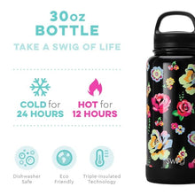 Load image into Gallery viewer, Sale! Fleur Noir SWIG 30oz Bottle