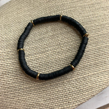 Load image into Gallery viewer, Sale! Black Rubber Beaded Bracelet