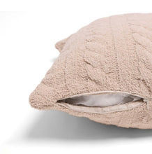 Load image into Gallery viewer, Sale! Cozy Braided Beige Cable Knit Pillow Cover (pillow not included) 18x18