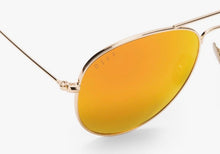 Load image into Gallery viewer, Sale! Cruz Gold Frame Orange Mirror Lens Sunglasses - DIFF Eyewear