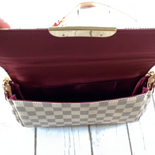 Load image into Gallery viewer, Inspired Cream Checkered Purse with Crossbody Strap