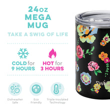 Load image into Gallery viewer, Fleur Noir SWIG 24oz Mega Mug